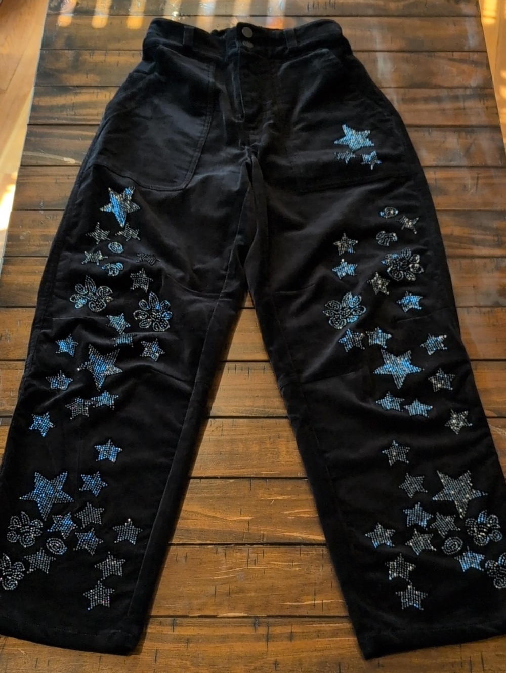 Pilcro The Wanderer Velvet Beaded Pants - Picture 3 of 12